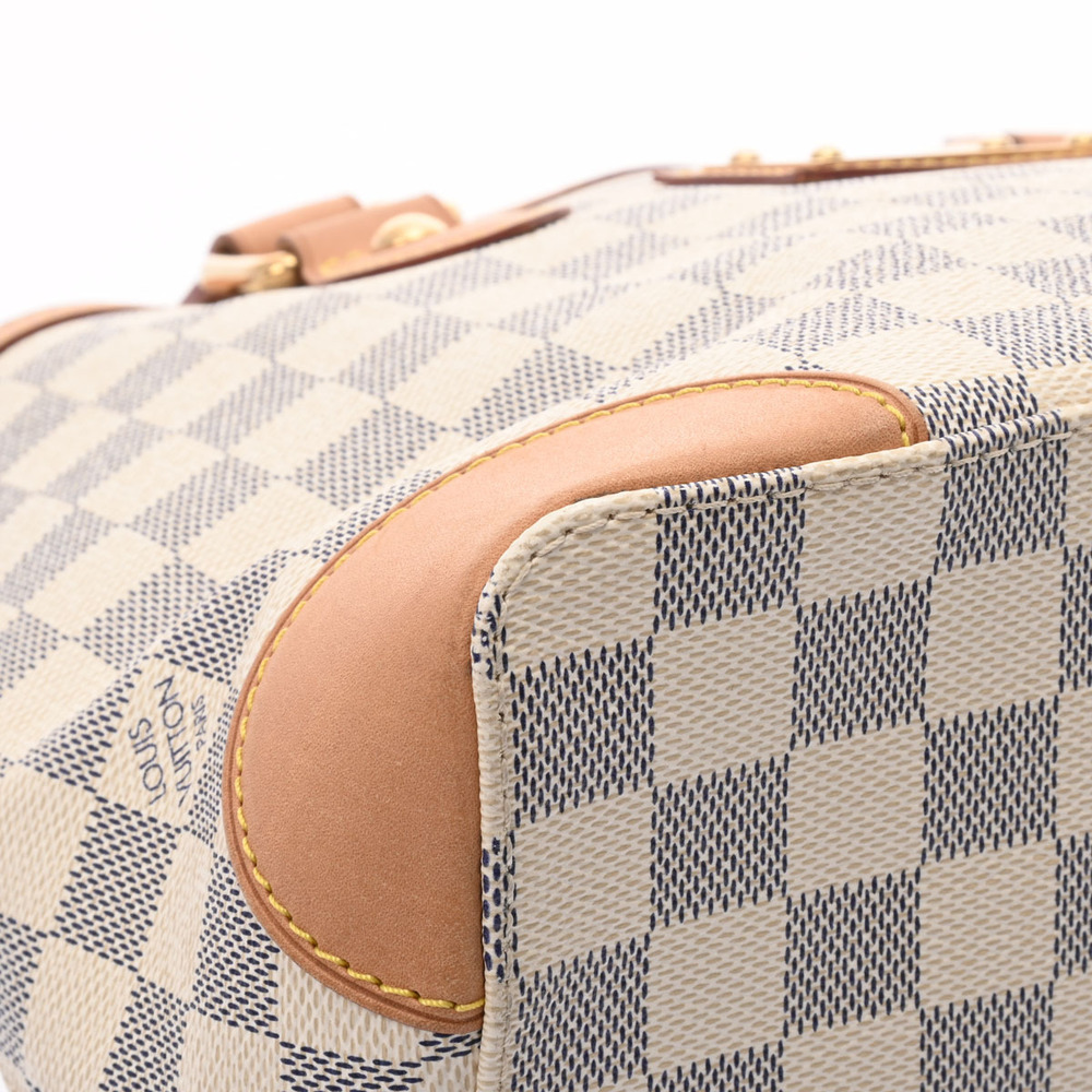 LOUIS VUITTON Damier Azur White Hampstead Canvas Handbag - Picture 6 of 9